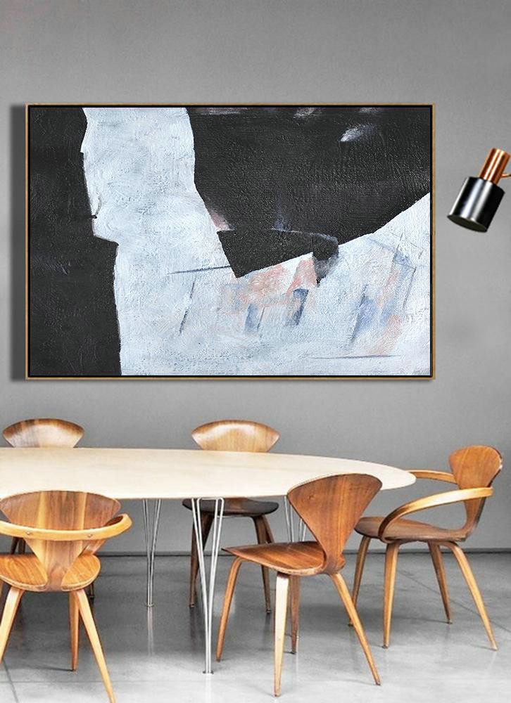 Extra Large Canvas Art Hand Painted Oversized Horizontal Minimal On Big Wall For - Big Wall Art Dining Room